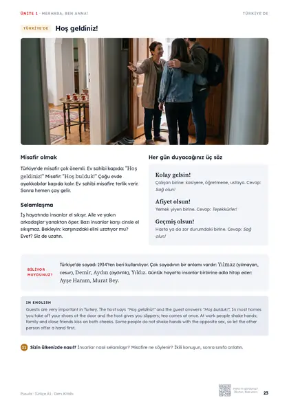 Beispielseite aus Pusula A1 Kursbuch: In der Türkei (Seite 23)