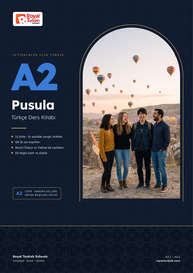 Pusula A2 Türkçe Ders Kitabı, ön kapak