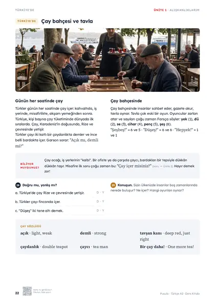 Beispielseite aus Pusula A2 Kursbuch: In der Türkei (Seite 22)