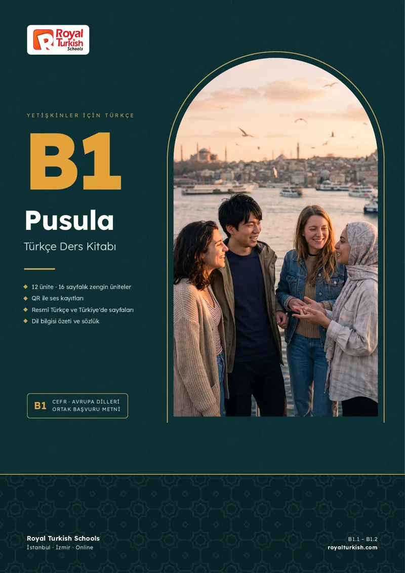 Pusula B1 Türkçe Ders Kitabı, ön kapak