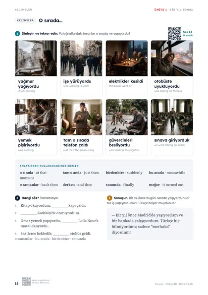Beispielseite aus Pusula B1 Kursbuch: Wortschatz (Seite 12)